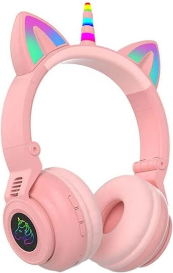 Unicorn STN27 Ασύρματα / Ενσύρματα Παιδικά On Ear Ακουστικά με Ραδιόφωνο με 7 ώρες Λειτουργίας Ροζ
