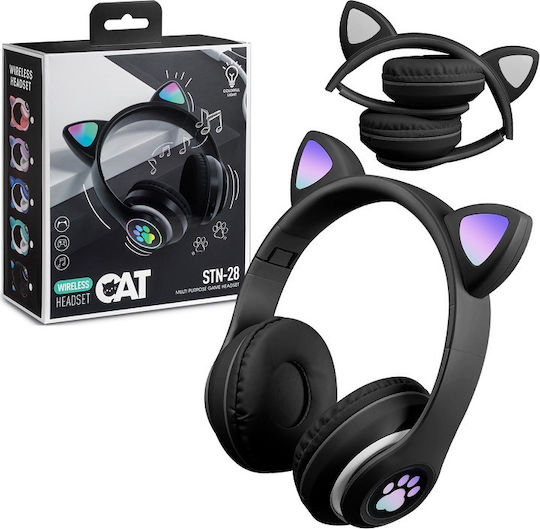 Cat M2 Wireless / Wired Over Ear Headphones with 8 hours of Operation Black