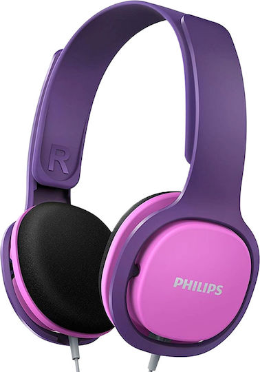 Philips SHK2000 Ενσύρματα Παιδικά On Ear Ακουστικά Μωβ / Ροζ