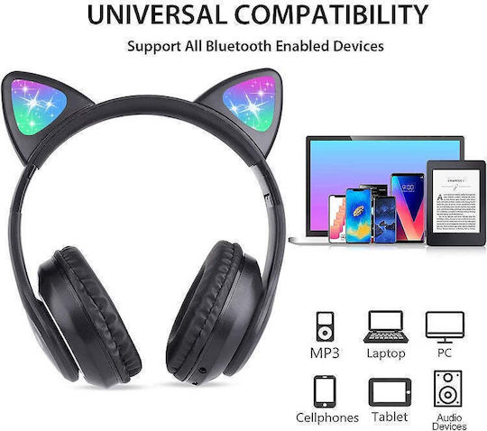 L450 Wireless / Wired On Ear Headphones with 10 hours of Operation Black