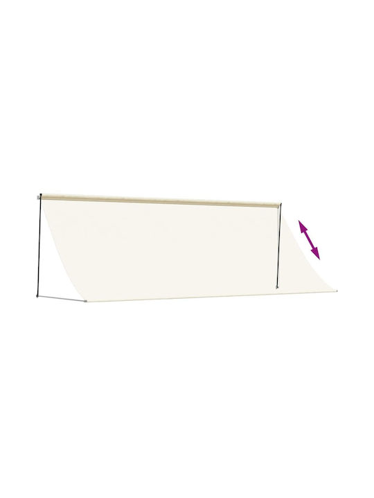 vidaXL Terrace Wall Tent with LED Light Beige 4x1.5cm