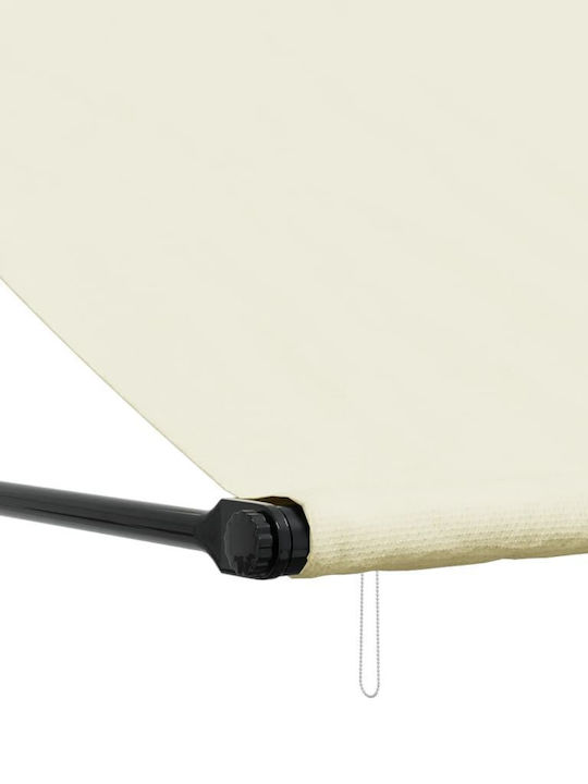 vidaXL Terrace Wall Tent with LED Light Beige 4x1.5cm
