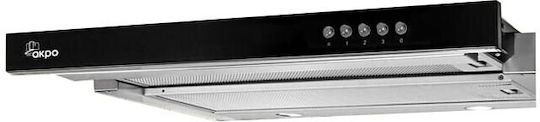 Akpo WK-7 Light Eco Glass 50 Sliding Vent Hood 50cm Inox, Black