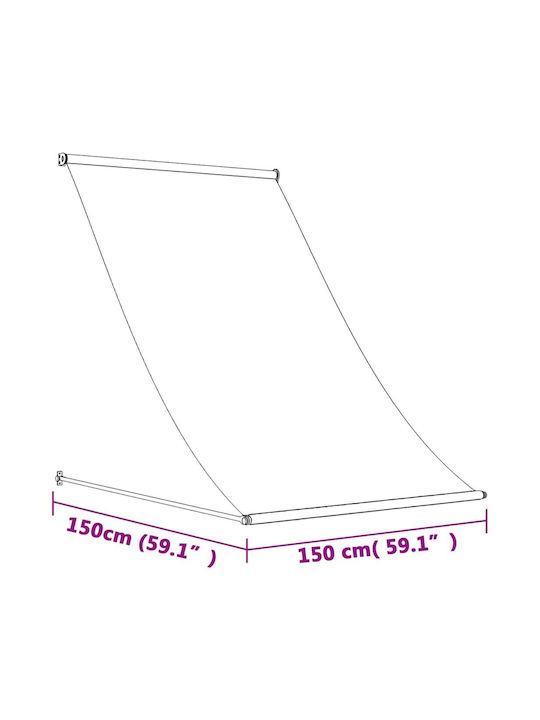 vidaXL Terrace Wall Tent with LED Light Gray 1.5x1.5cm