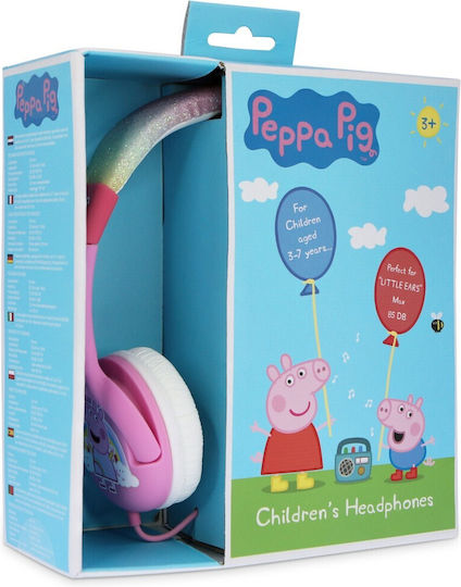 OTL Peppa Pig Glitter Rainbow Peppa Kids Headphones Kabelgebunden Kinder Am Ohr Kopfhörer Rosa