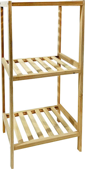 General Trade Boden Badezimmerregal Hölzernes mit 2 Regalböden 35x30x70cm Braun