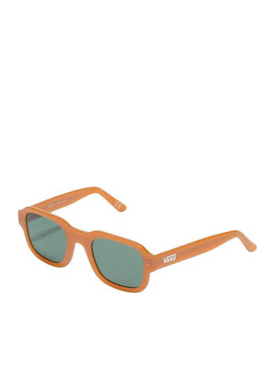Vans Unisex Sunglasses with Orange Plastic Frame and Green Lens VN000GMXEHC