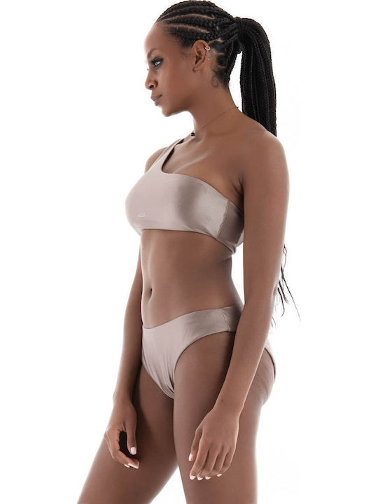 Briggette Bikini με έναν Ώμο Μπεζ