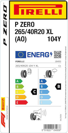 Pirelli P Zero 265/40R20 104E-Commerce-Website AO XL Sommerreifen Reifen für Passagier Auto