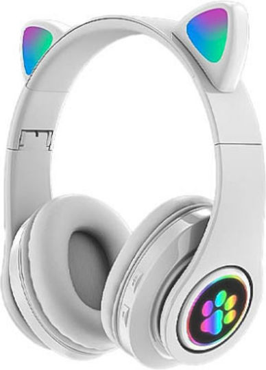 Cat Ear Led Kabellose Bluetooth Kinder Am Ohr Kopfhörer mit 10 Stunden Betriebszeit Weiß