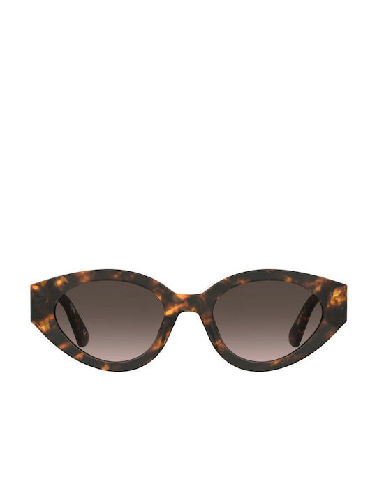 Moschino Women's Sunglasses with Brown Tartaruga Plastic Frame and Brown Gradient Lens MOS160/S 086/HA