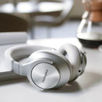 Technics EAH-A800E Wireless/Wired Over Ear Headphones with 50 hours of Operation Silver EAH-A800E-S