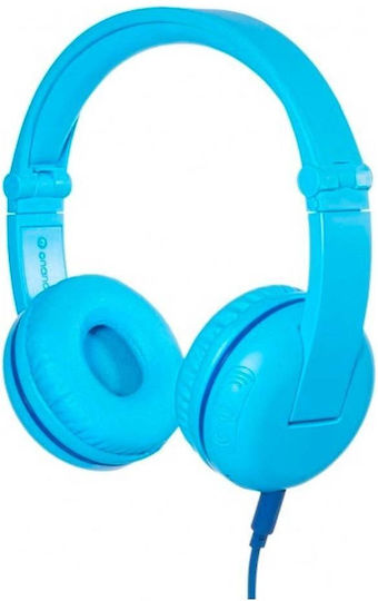 BuddyPhones Play Glacier Wireless / Wired Kids' On Ear Headphones Blue