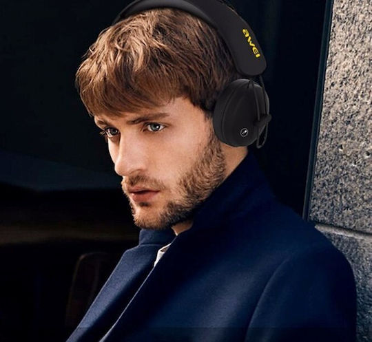 Awei A800BL Wireless / Wired On Ear Headphones with 5 hours of Operation Black