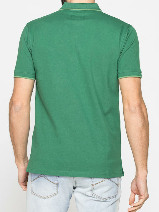 Carrera Jeans Men's Short Sleeve Blouse Polo Green