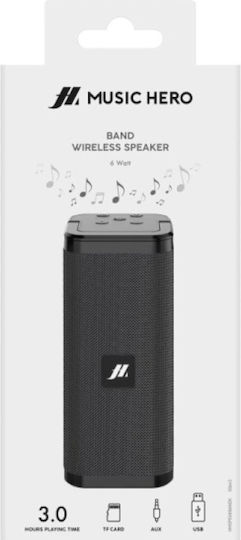 SBS Music Hero Bluetooth Speaker 6W with Battery Life up to 3 hours Black