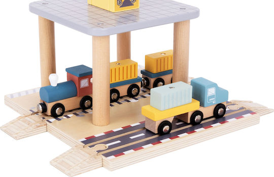 Tooky Toy Jucărie din lemn Jucărie din lemn Old Man Tj192a Port Crane Set
