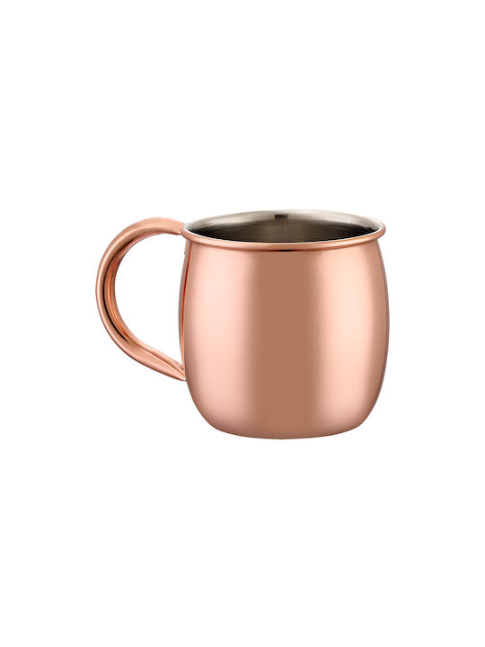 Moscow Glass Cocktail/Drinking made of Stainless Steel in Rose Gold Color 470ml