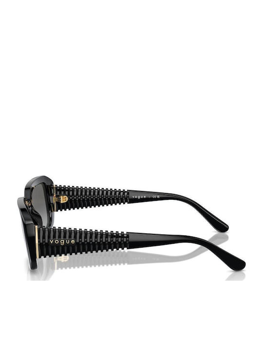 Vogue Ochelari De Soare Pentru Femei Cu Ramă Neagră Din Plastic Și Lentile Gri Degrade VO5566S W44/11
