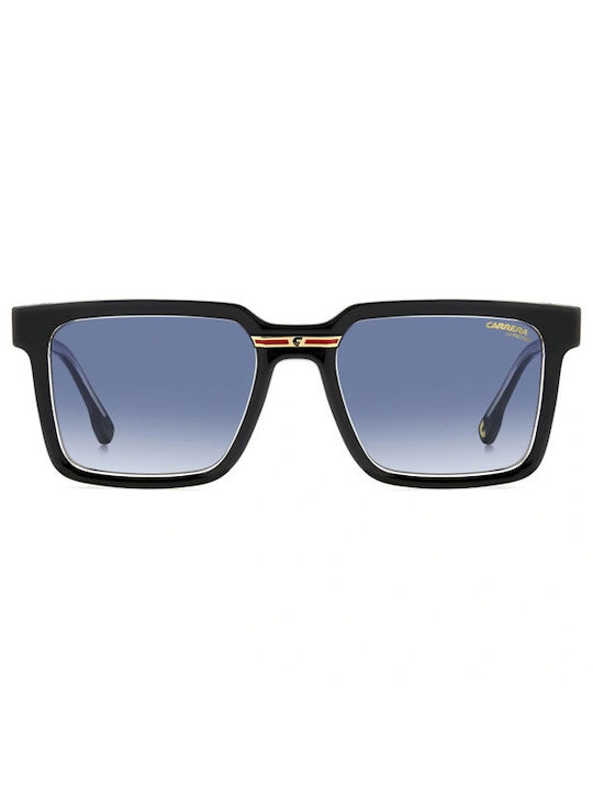 Carrera Men's Sunglasses with Black Plastic Frame and Blue Gradient Lens