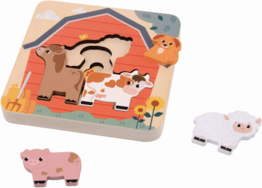 Wooden Kids Peg Puzzle Joueco