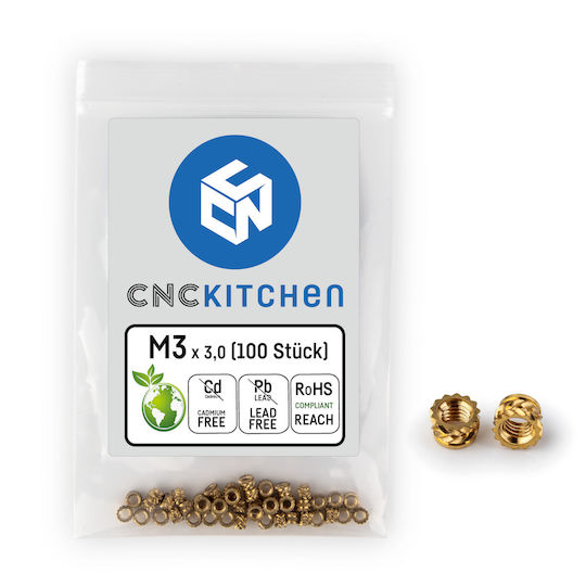 Вмъкване на резба M3 къса 100pcs