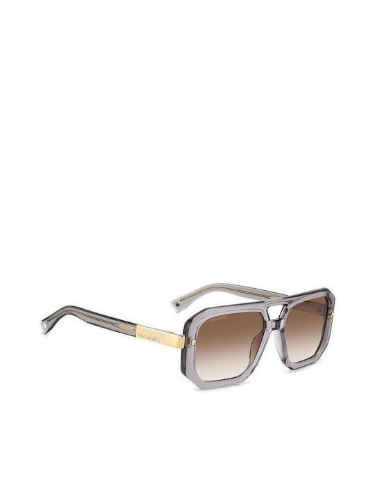 Dsquared2 Women's Sunglasses with Gray Plastic Frame and Brown Gradient Lens D2 0105/S KB7/HA