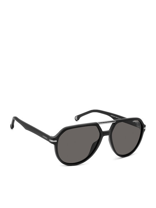 Carrera Unisex Sunglasses with Black Horn-Rimmed Frame and Grey Polarized Lens 315/S 003/M9