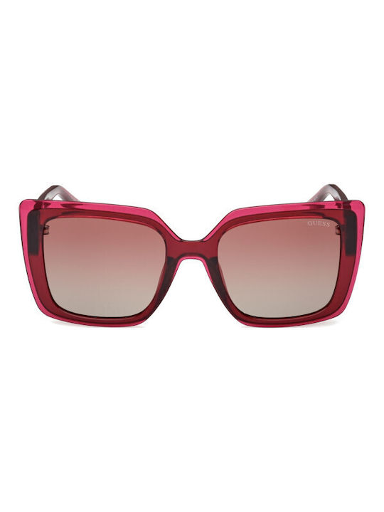 Guess Women's Sunglasses with Burgundy Plastic Frame and Burgundy Gradient Lens GU7908 69T