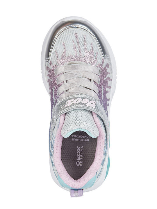 Kids Sneakers Anatomic with Hoop & Loop Closure Silver