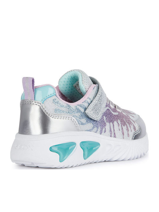 Kids Sneakers Anatomic with Hoop & Loop Closure Silver