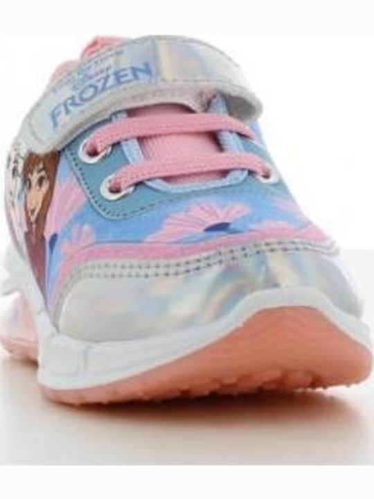 Frozen Kids Sneakers with Scratch & Lights Light Blue
