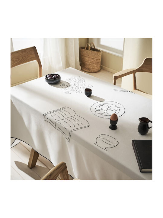 Gofis Home Tablecloth with Embroidery Stain Resistant Erryn Erryn 258 150x240cm