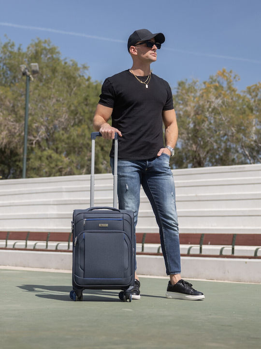 Cardinal Spectra Cabin Travel Suitcase Fabric Dark Blue with 4 Wheels Height 50cm 5000/50