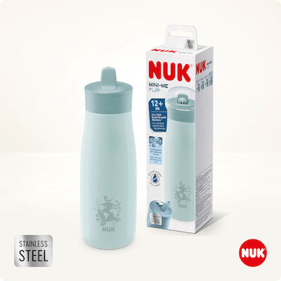 Nuk Sticlă pentru Copii Oțel inoxidabil cu Pai 500ml