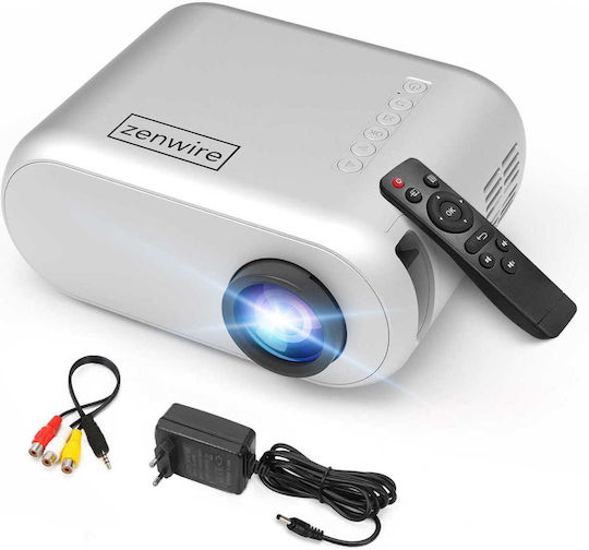 Zenwire D300S 9087689 Mini Projector LCD HD Λάμπας LED με Wi-Fi και Ενσωματωμένα Ηχεία