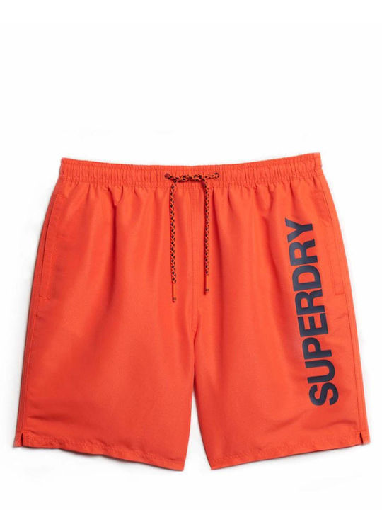 M D2 Herren Badebekleidung Shorts Orange mit Mustern