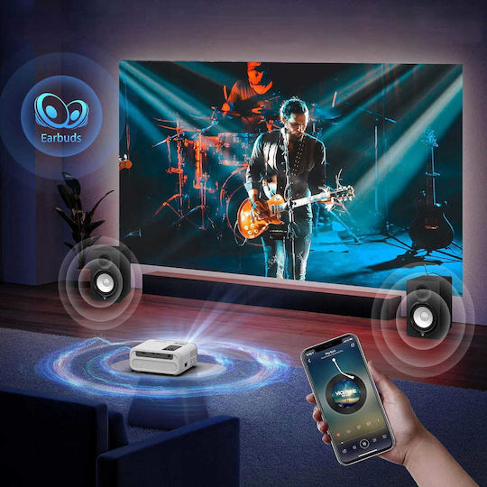 Zenwire E500s Mini Projector LCD 4K Ultra HD LED Light Source with Wi-Fi and Built-in Speakers 6784252