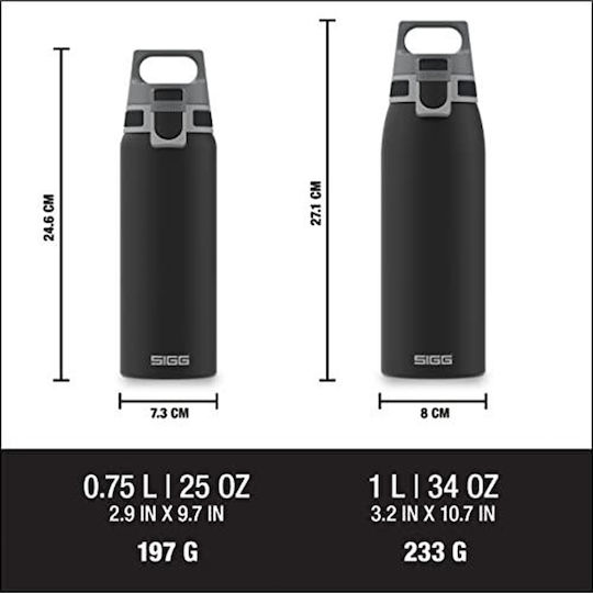 Sigg Shield One Stainless Steel Kids Water Bottle Non Spill 1ml (Various Designs/Colors)