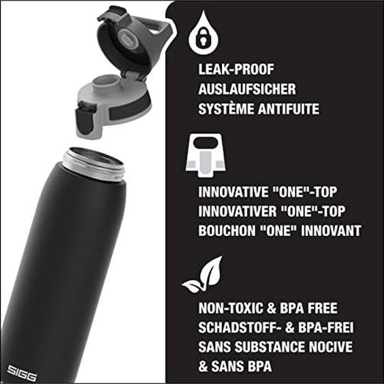 Sigg Shield One Stainless Steel Kids Water Bottle Non Spill 1ml (Various Designs/Colors)