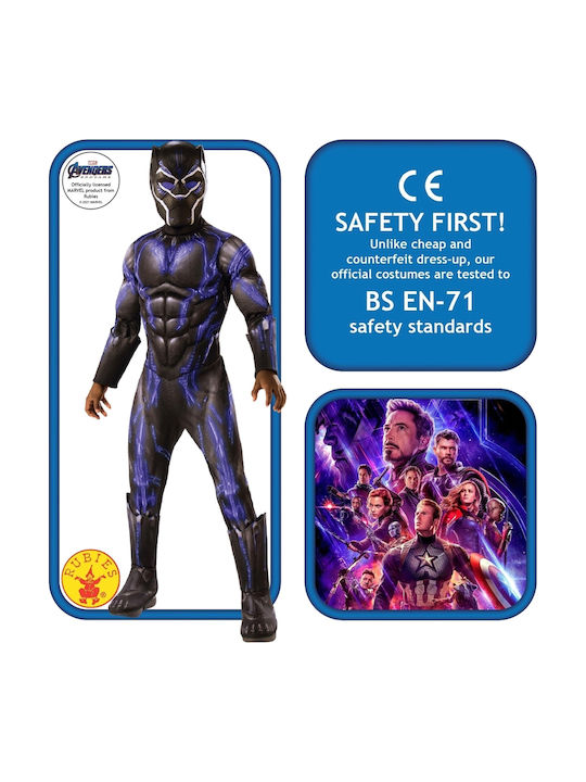 Rubie's Marvel Avengers Endgame Black Panther Deluxe Kostüm Für Kinder – Offiziell Lizenziert Rubie's Marvel Avengers Endgame Black Panther Deluxe Kostüm Für Kinder – Offiziell Lizenziert
