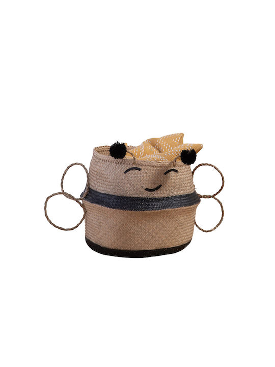 Nef-Nef Homeware Decorative Basket Wicker with Handles Beige 40x40x35cm