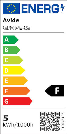 Avide LED-Lampe 4.5W 80mm für Fassung E14 und Form G45 Naturweiß 470lm