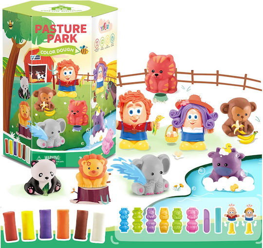 Creative Set Plastic Mass 6 Colors Animals Molds Za4651
