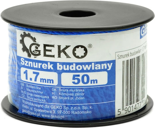 Geko Σχοινί Διαμέτρου 1.7mm με Μήκος 50m Μπλε