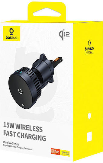 Baseus MagPro 15W Qi2.0 Auto Handyhalterung mit Magnet und Kabelloses Laden Schwarz
