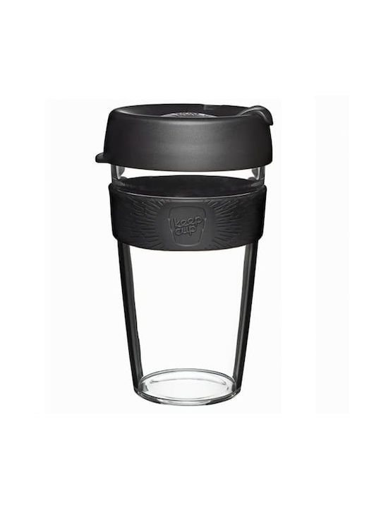 Keep Cup Glass Cup with Lid Transparent