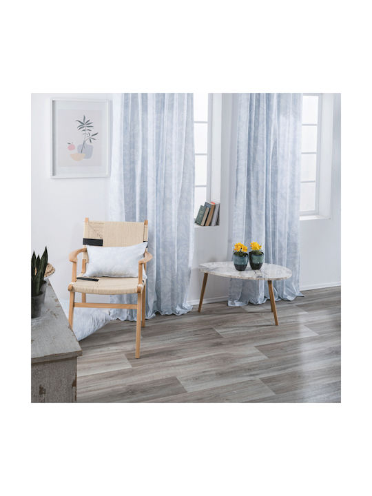 Teoran Vorhang mit Bleistiftfalten Cayo Blau 140x275cm
