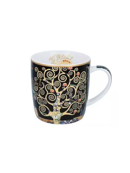 Carmani Klimt Tree Mug Black 450ml