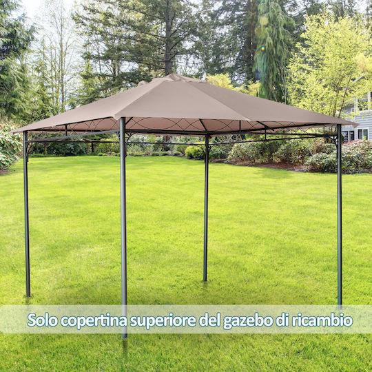 Outsunny Gazebo Cover for Kiosk Beige 3x3m